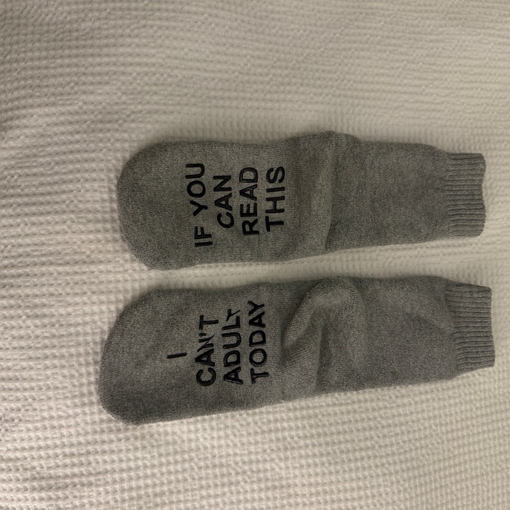 Gray Novelty Socks